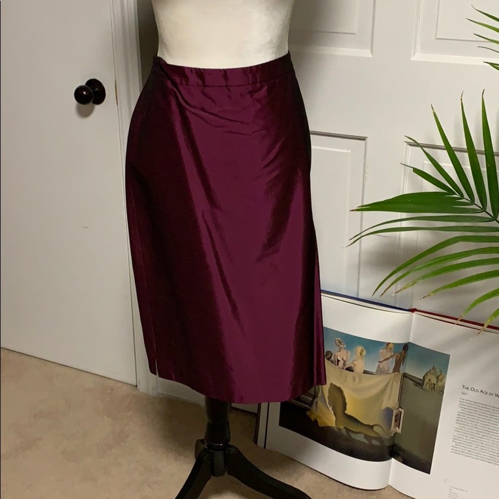 Taffeta pencil skirt